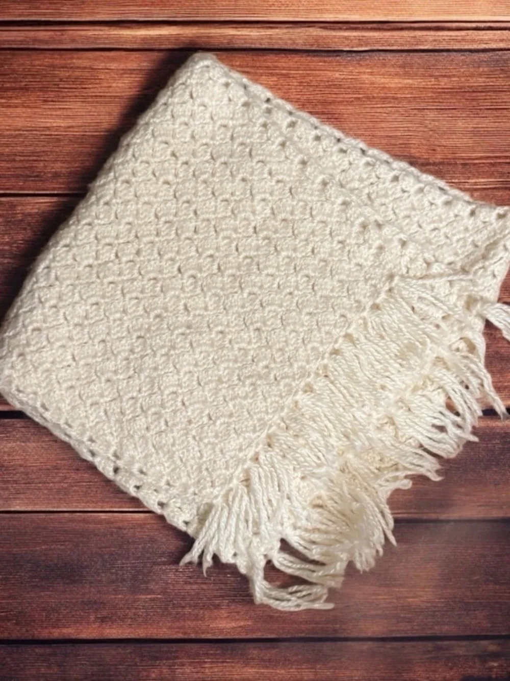 VINTAGE HANDMADE CROCHET SCARF